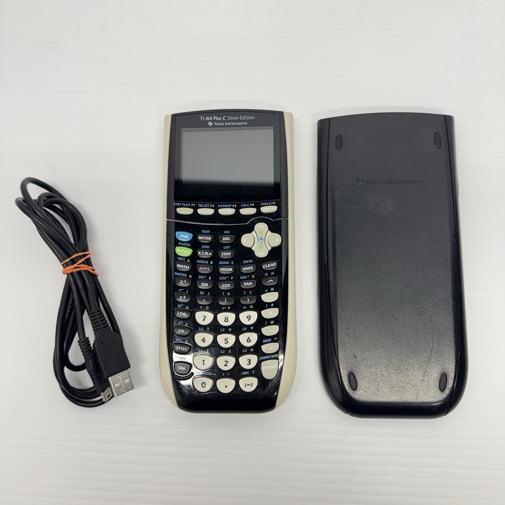 Texas Instruments TI-84 Plus C Silver Edition Graphing Calculator - Black Tested